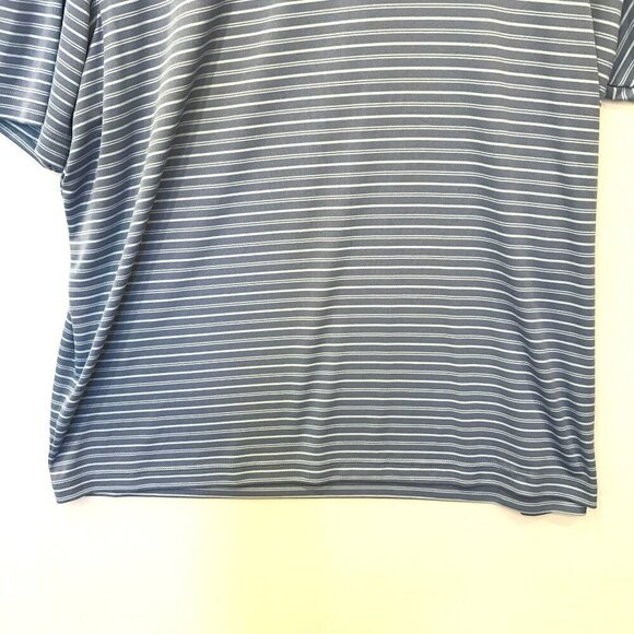 Croft & Barrow Men's 2-Button Golf Polo Shirt Se XXL in Blue Stripes Activewear - Picture 4 of 13